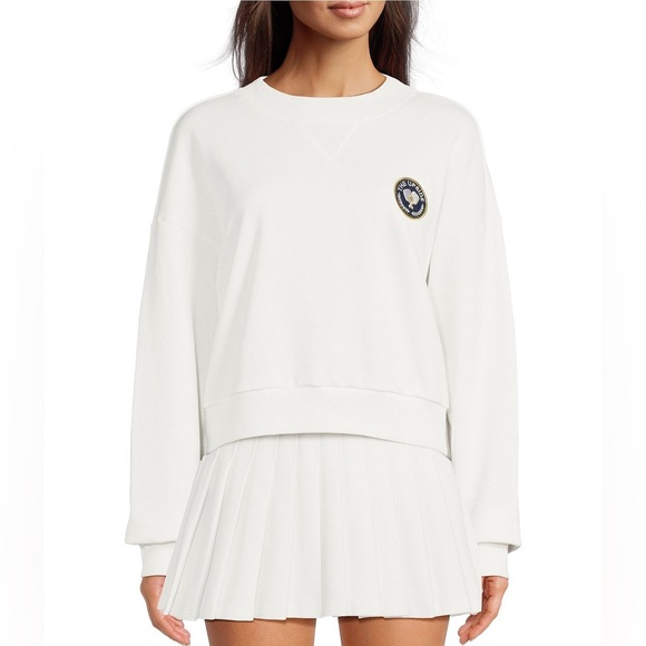 NWT The Upside Topspin Dominique Crew Neck Long Sleeve Pickleball Sweatshirt